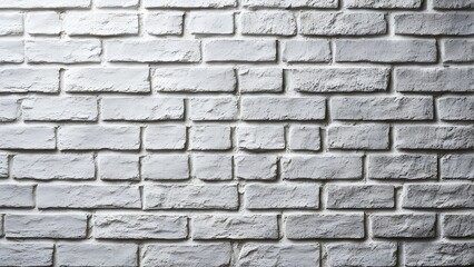 Fototapeta premium A white brick wall with a few bricks missing