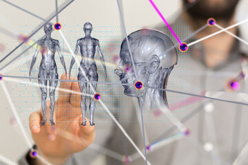 digital medical futuristic interface 3D rendering - 3d