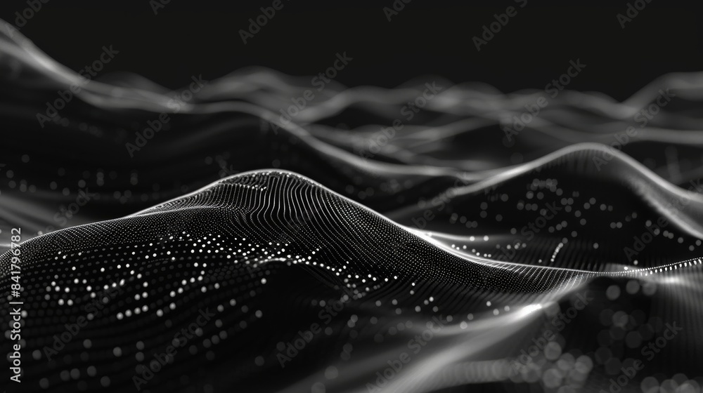 Poster A hypnotic symphony of data, where lines and dots pulsate and undulate to the rhythm of hidden insights.