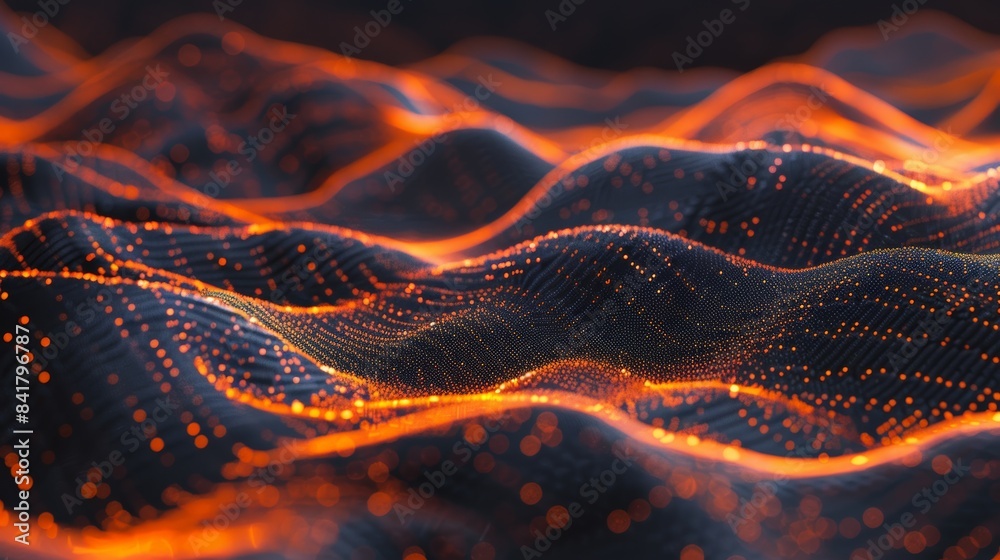 Poster A hypnotic symphony of data, where lines and dots pulsate and undulate to the rhythm of hidden insights.