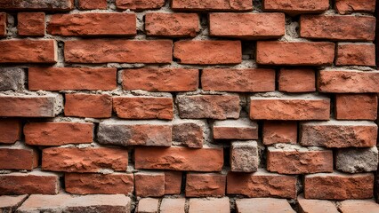 Obraz premium A brick wall with a few missing bricks