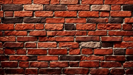 Fototapeta premium A brick wall with a red brick color