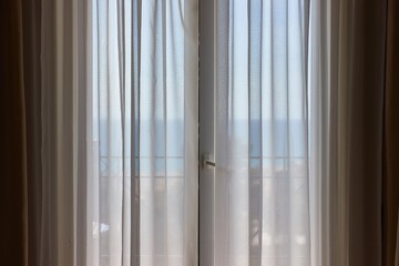 Apartment with sea view, curtains