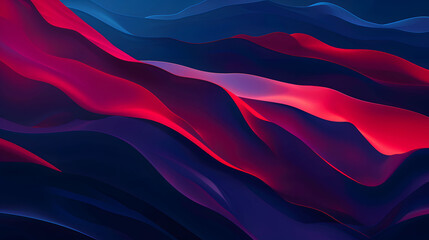 Abstract Vector Illustration of Red, Blue, and Purple Gradient Waves