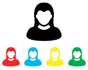 User icon vector. Profile icon sign symbol in trendy flat style. Set elements in colored icons. Profile vector icon illustration isolated on white background