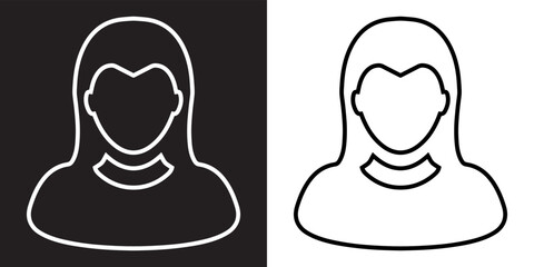 User icon vector. Profile icon sign symbol. Profile vector icon illustration isolated on black and white background