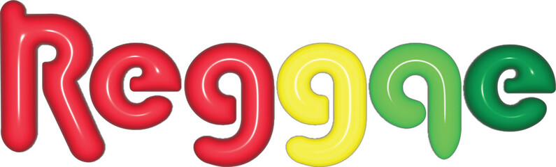 raggae text metallic