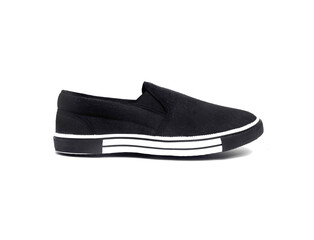 trendy canvas sneakers slipon shoes isolated on white background 