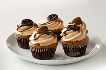 Decadent Nutella-Filled Banana Cupcakes with Peanut Butter Frosting