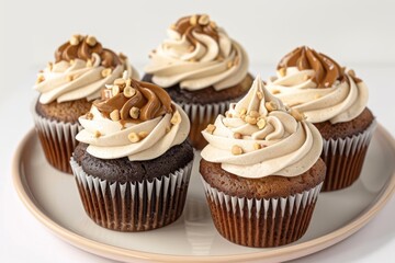 Gourmet Banana Cupcakes with Chocolate Ganache