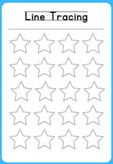 HAND DRAWN LNE TRACING PRACTICE FOR KIDS 