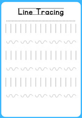 HAND DRAWN LNE TRACING PRACTICE FOR KIDS 