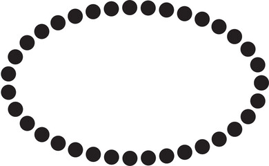 Oval frame dots black. Design element