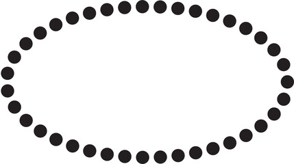 Oval frame dots black. Design element