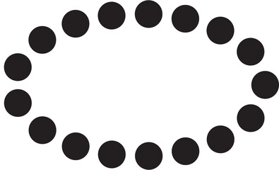 Oval frame dots black. Design element