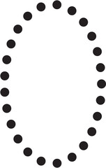 Oval frame dots black. Design element