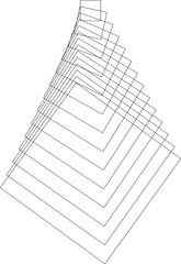 Square dynamic lines shape. Technology concept