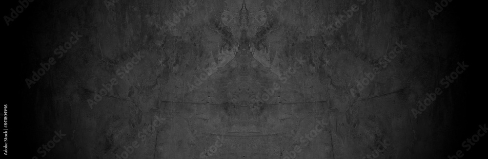 Wall mural old wall texture smeared engine oil cement dark black gray background abstract grey color design are - Wall murals