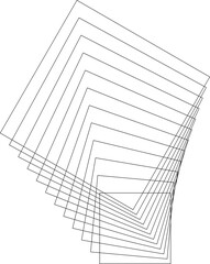 Square dynamic lines shape. Technology concept