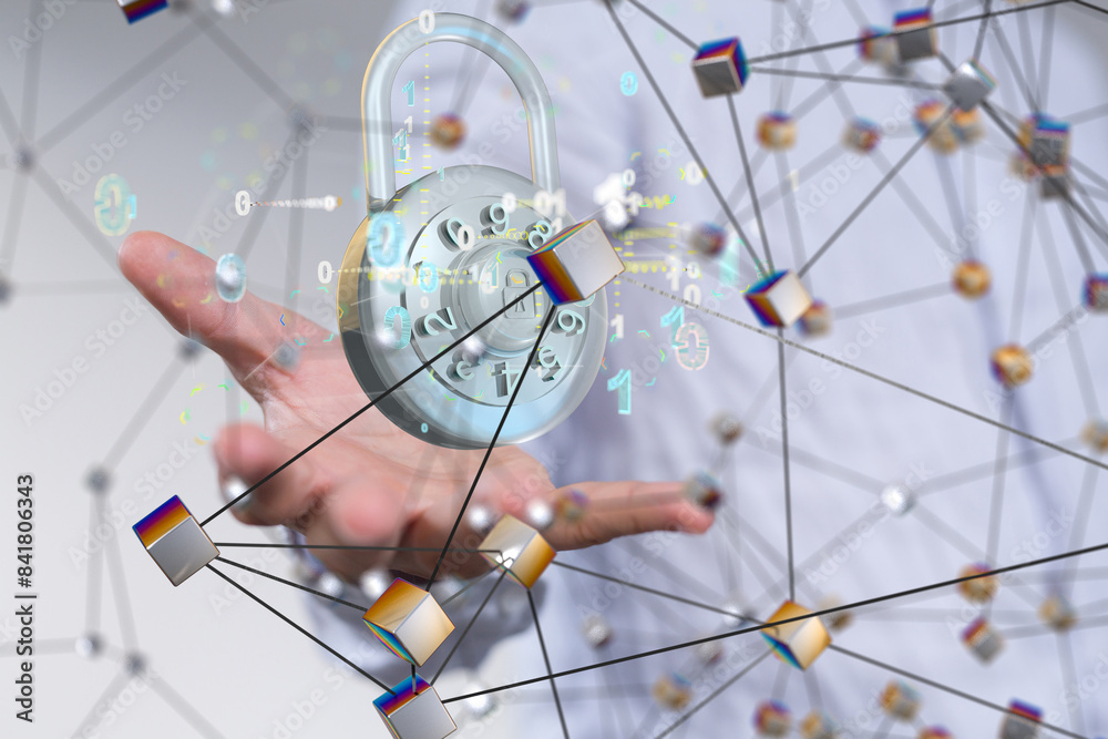 Poster certified guarantee approval or secure access system concept,