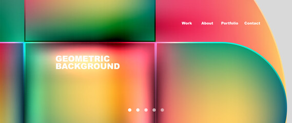 Round squares, circles with fluid gradients. Vector Illustration For Wallpaper, Banner, Background, Card, Book Illustration, landing page