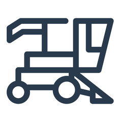 Harvester Technology Advancements Vector Icon Illustration