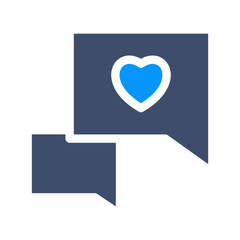 vector icon chat, chat bubble, love text, message, conversation, dialogue