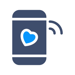 vector icon smartphone, signal, love, heart, cell phone, smartphone