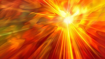 The mesmerizing artwork features vibrant golden sun rays and a captivating bokeh effect, creating a radiant warmth and energy throughout the scene, evoking a sense of glowing brilliance and sparkle