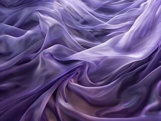 Obraz premium Vibrant purple fabric with flowing waves and rich texture. The fabric creates a dynamic and luxurious visual, emphasizing the depth and elegance of the color and movement.
