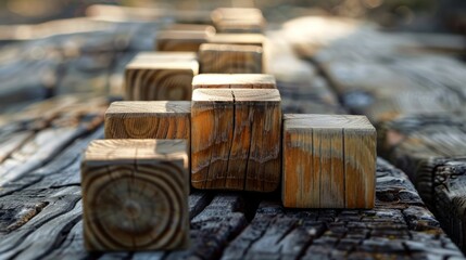Fototapeta premium wooden blocks. generative ai
