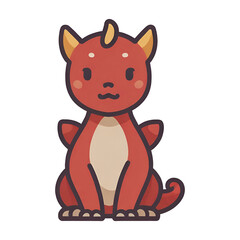 Obraz premium Dragon transparent, cute icon, simple icon, PNG, can be used easily and conveniently.