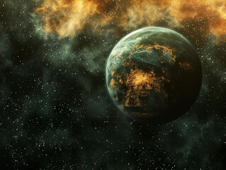 Obraz premium Alien Planet, Generative AI Illustration