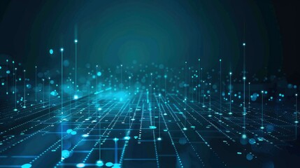  Binary code streaming in a dark background