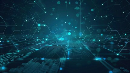  Binary code streaming in a dark background