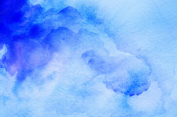 Abstract blue watercolor background texture
