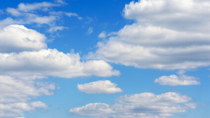 White clouds in blue sky