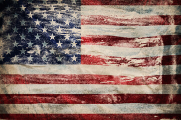 Grunge USA Flag background texture