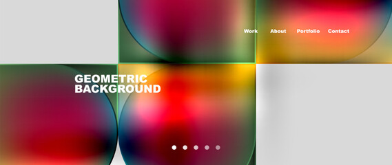 Geometric abstract glassmorphism with circles and squares. Vector Illustration For Wallpaper, Banner, Background, Card, Book Illustration, landing page