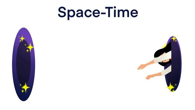 Distortion of space and time, space time, Tunnel or wormhole over curved spacetime, Traveling in space concept, black hole is devouring space, black matter, teleport in black hole, time machine