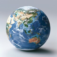 Fototapeta premium The Whole Earth from Space Showing Continents and Oceans with a Vibrant Blue and Green Natural Appearance Representing the Planet s Environment and