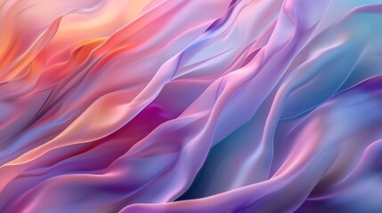 Obraz premium Abstract colorful flowing fabric waves, soft gradients. Art and design concept