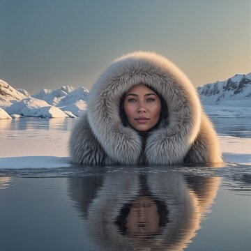 Eskimo und Iglo . Generative AI Technologie