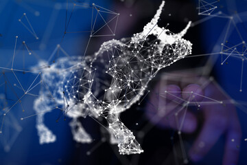 stock market graph business digital