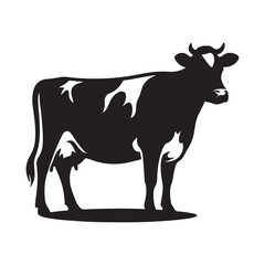 
Cow graphic vector , Cow black silhouette isolated on white background. Vector illustration