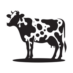 
Cow graphic vector , Cow black silhouette isolated on white background. Vector illustration