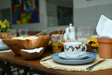 breakfast in the morning, table setting, table setting for a dinner, table and chairs in a restaurant, table and chairs, breakfast table, hotel breakfast, afternoon tea, set table, abundant table
