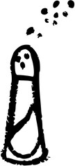 Pepper salt Picnic doodle icon. Outdoor vector illustration. Hand drawn line art style. Sketch