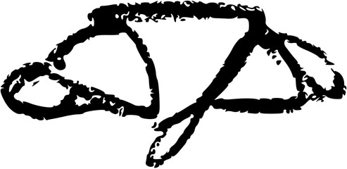 Croissant Picnic doodle icon. Outdoor vector illustration. Hand drawn line art style. Sketch