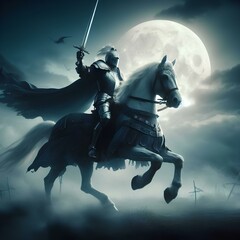 Naklejka premium cinematic image of a medieval knight 5